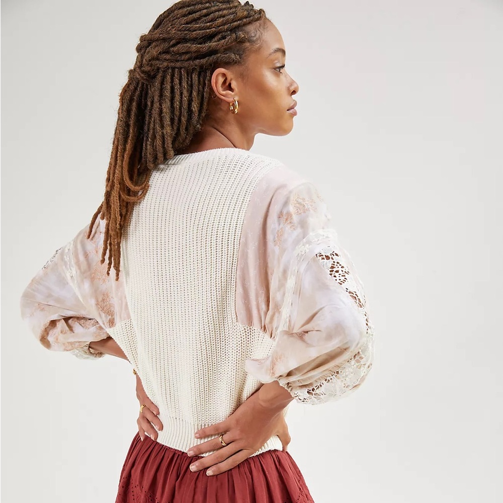Pilcro Anthropologie Martine Peasant-Sleeve Sweater - #12 - Picture 2 of 9